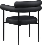 Blake Vegan Leather Upholstered Dining Chair in Black, Set of 2 - 847Black-C