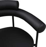 Blake Vegan Leather Upholstered Dining Chair in Black, Set of 2 - 847Black-C