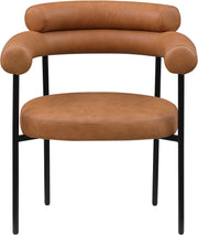 Blake Vegan Leather Upholstered Dining Chair in Cognac, Set of 2 - 847Cognac-C