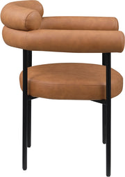 Blake Vegan Leather Upholstered Dining Chair in Cognac, Set of 2 - 847Cognac-C