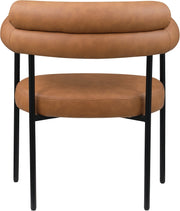 Blake Vegan Leather Upholstered Dining Chair in Cognac, Set of 2 - 847Cognac-C