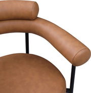 Blake Vegan Leather Upholstered Dining Chair in Cognac, Set of 2 - 847Cognac-C