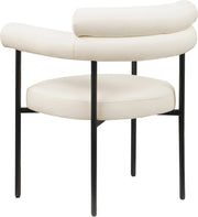 Blake Vegan Leather Upholstered Dining Chair in Cream, Set of 2 - 847Cream-C