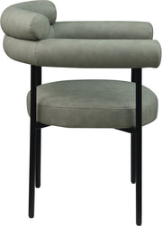 Blake Vegan Leather Upholstered Dining Chair in Green, Set of 2 - 847Green-C