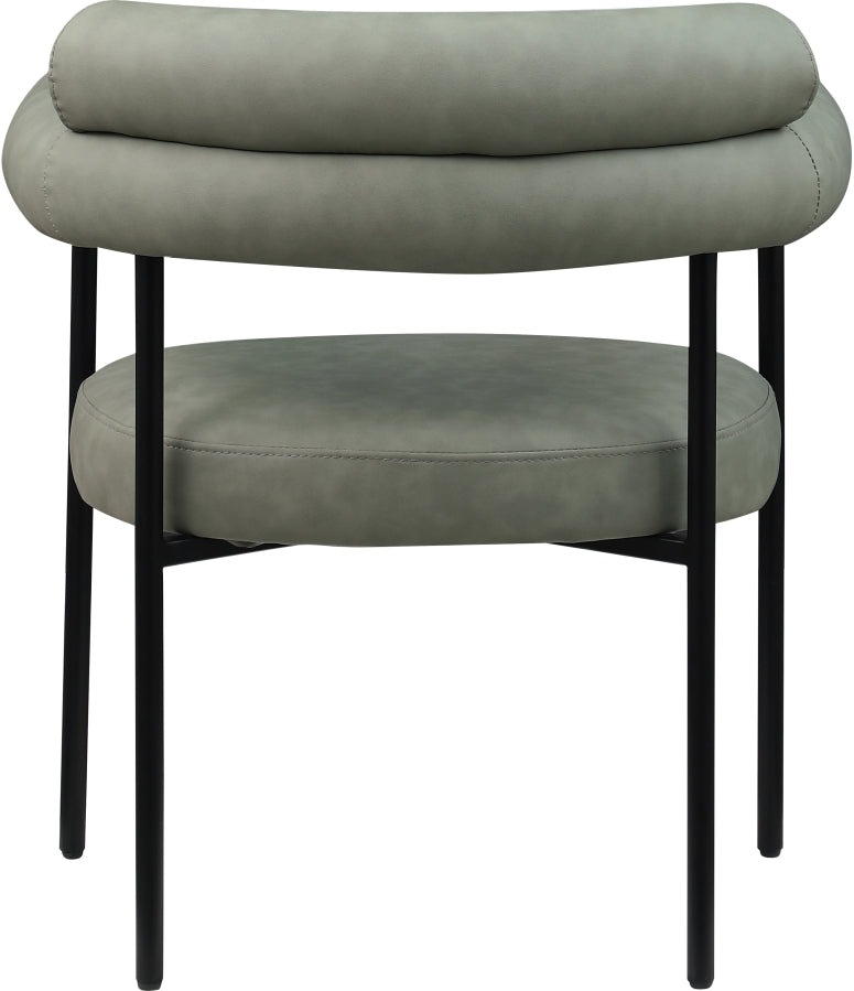 Blake Vegan Leather Upholstered Dining Chair in Green, Set of 2 - 847Green-C
