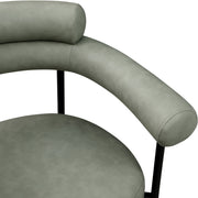 Blake Vegan Leather Upholstered Dining Chair in Green, Set of 2 - 847Green-C