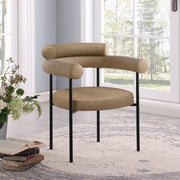 Blake Vegan Leather Upholstered Dining Chair in Natural, Set of 2 - 847Tan-C