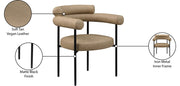 Blake Vegan Leather Upholstered Dining Chair in Natural, Set of 2 - 847Tan-C