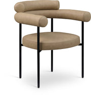 Blake Vegan Leather Upholstered Dining Chair in Natural, Set of 2 - 847Tan-C