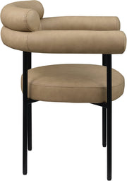 Blake Vegan Leather Upholstered Dining Chair in Natural, Set of 2 - 847Tan-C