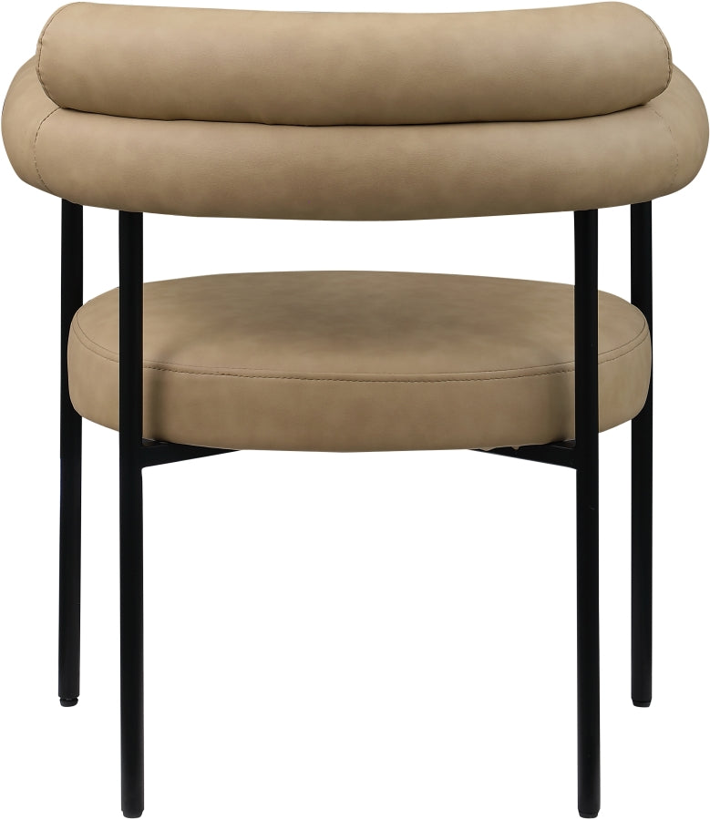 Blake Vegan Leather Upholstered Dining Chair in Natural, Set of 2 - 847Tan-C