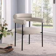 Blake Vegan Leather Upholstered Dining Chair in Taupe, Set of 2 - 847Taupe-C