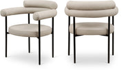 Blake Vegan Leather Upholstered Dining Chair in Taupe, Set of 2 - 847Taupe-C