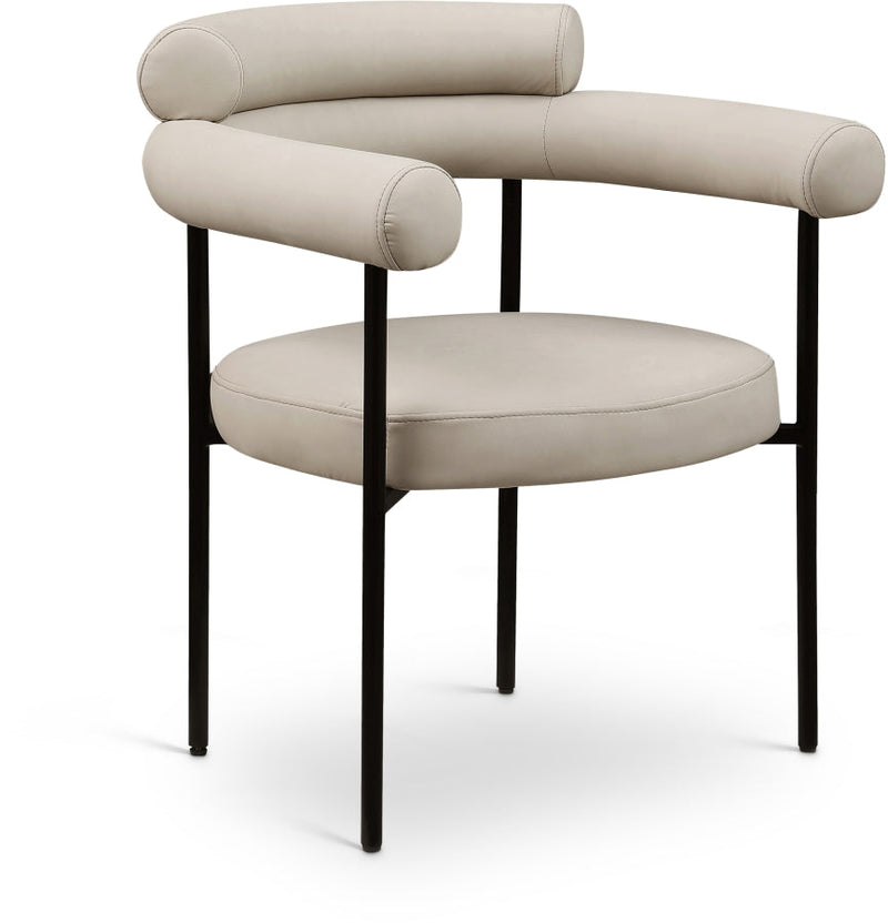 Blake Vegan Leather Upholstered Dining Chair in Taupe, Set of 2 - 847Taupe-C