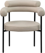 Blake Vegan Leather Upholstered Dining Chair in Taupe, Set of 2 - 847Taupe-C
