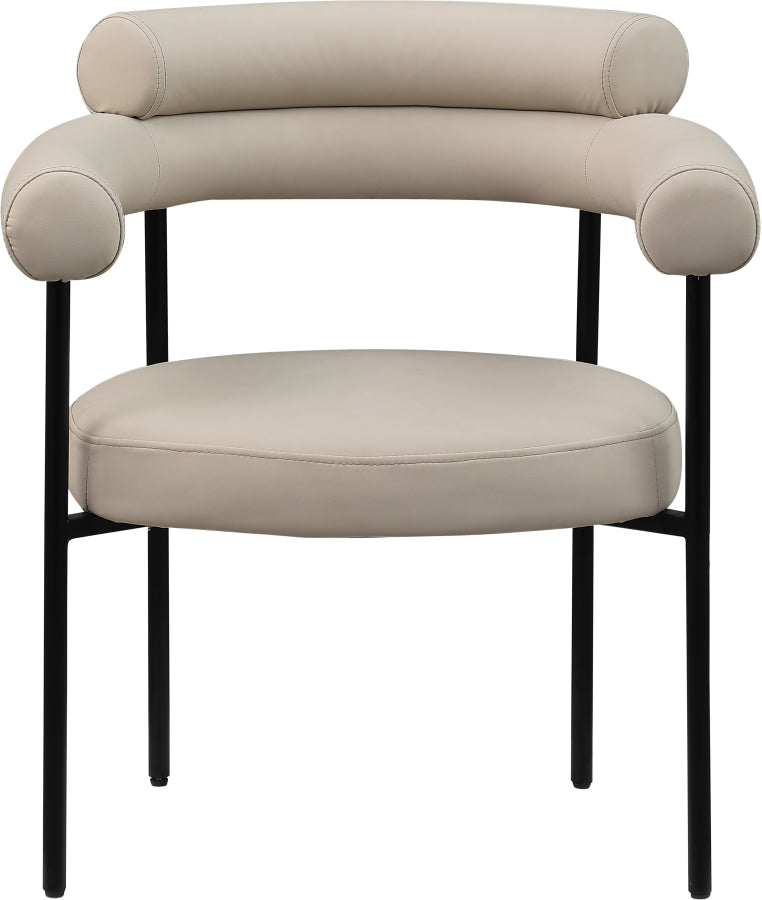 Blake Vegan Leather Upholstered Dining Chair in Taupe, Set of 2 - 847Taupe-C