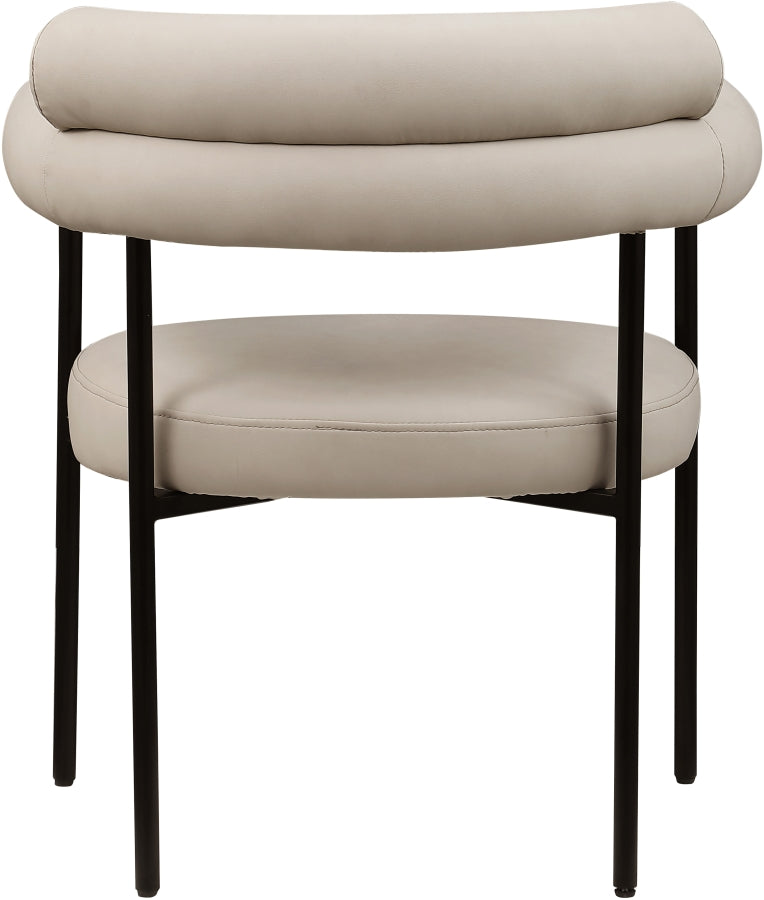 Blake Vegan Leather Upholstered Dining Chair in Taupe, Set of 2 - 847Taupe-C