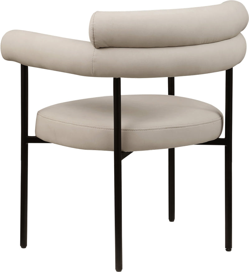 Blake Vegan Leather Upholstered Dining Chair in Taupe, Set of 2 - 847Taupe-C