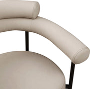 Blake Vegan Leather Upholstered Dining Chair in Taupe, Set of 2 - 847Taupe-C