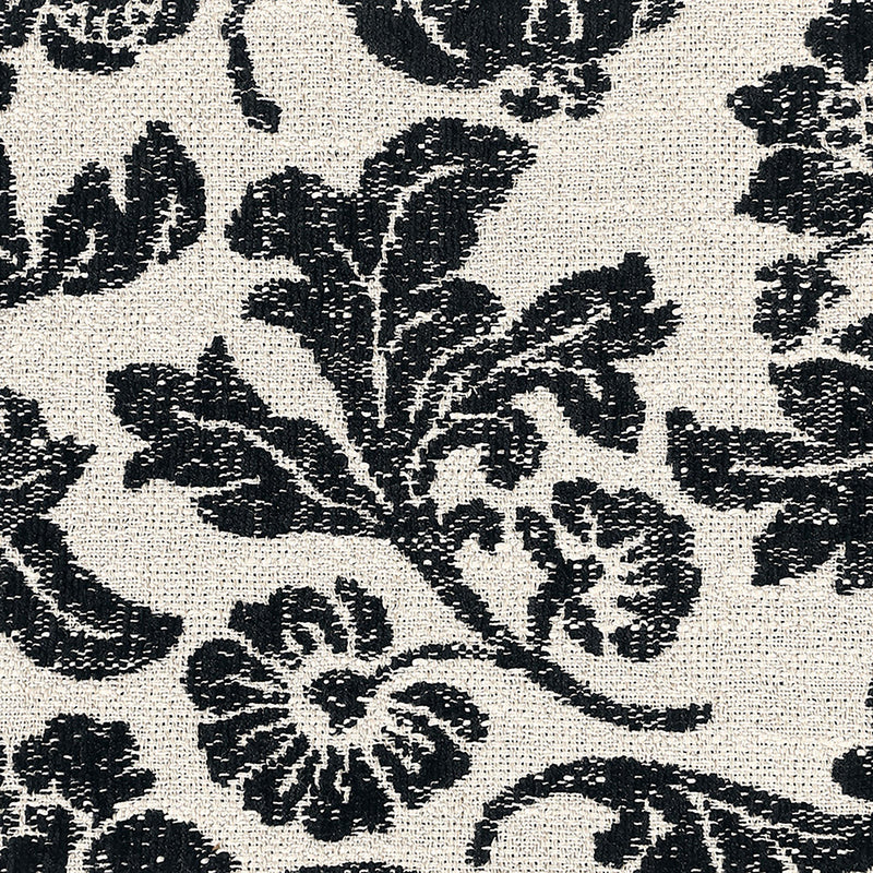 Blanchett Traditional Floral Upholstered Bobbin Accent Chair Black - 903235