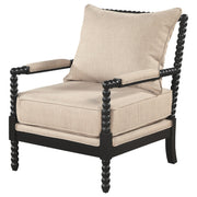 Blanchett Upholstered Bobbin Accent Chair Beige and Black - 903237