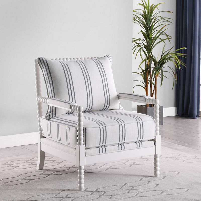 Blanchett Upholstered Bobbin Accent Chair White - 903835