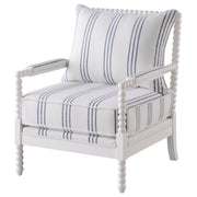 Blanchett Upholstered Bobbin Accent Chair White - 903835