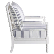 Blanchett Upholstered Bobbin Accent Chair White - 903835