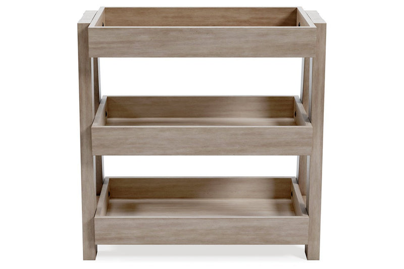 Blariden Light Tan Shelf Accent Table - Gate FurnitureTable