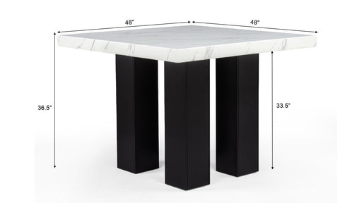 Blaze 5PC (Table & 4 Black PU Chairs) - D256-Black-5PC