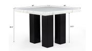 Blaze 5PC (Table & 4 Grey PU Chairs) - D256-Grey-5PC