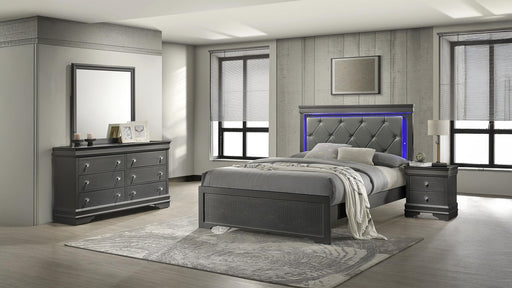 Blaze Full 4PC Bedroom Set in Gray - Blaze Full 4PC Bedroom Set in Gray