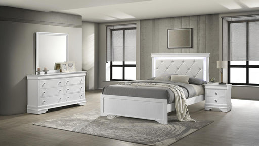 Blaze Full 4PC Bedroom Set in White - Blaze Full 4PC Bedroom Set in White
