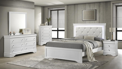 Blaze Twin 5PC Bedroom Set in White - Blaze Twin 5PC Bedroom Set in White