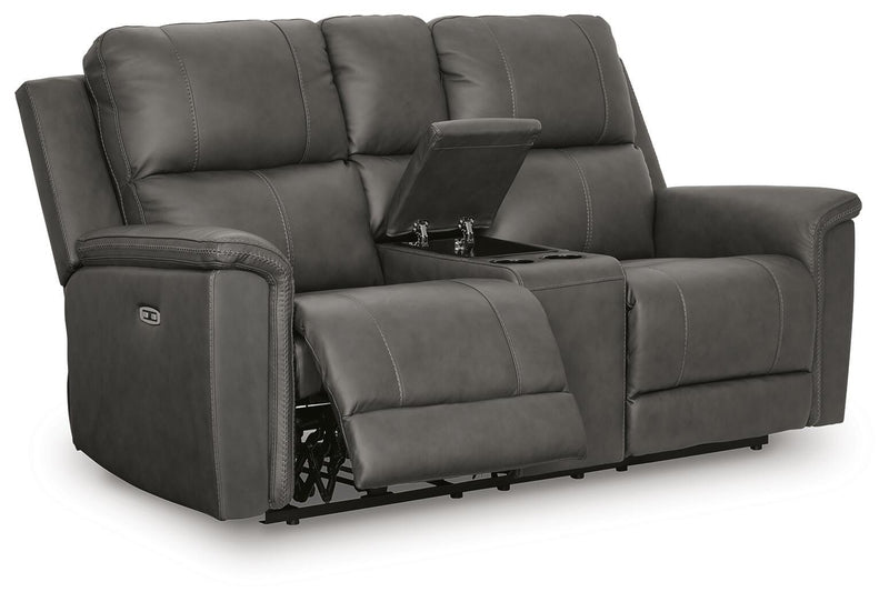Bleckley Anchor Power Reclining Loveseat with Console - PCU1200018