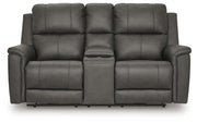 Bleckley Anchor Power Reclining Loveseat with Console - PCU1200018