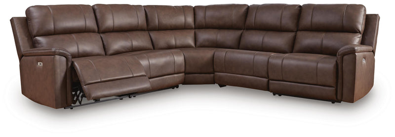 Bleckley Espresso 5-Piece Power Reclining Sectional - PCU12001S4