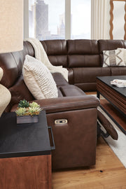 Bleckley Espresso 5-Piece Power Reclining Sectional - PCU12001S4