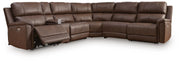 Bleckley Espresso 6-Piece Power Reclining Sectional - PCU12001S5