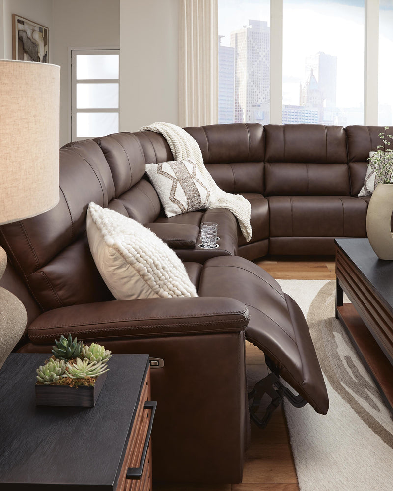 Bleckley Espresso 6-Piece Power Reclining Sectional - PCU12001S5