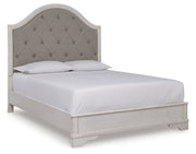 Blendon Rustic Brown Queen Upholstered Panel Bed - B747B2