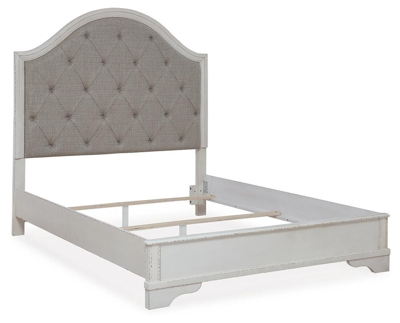 Blendon Rustic Brown Queen Upholstered Panel Bed - B747B2