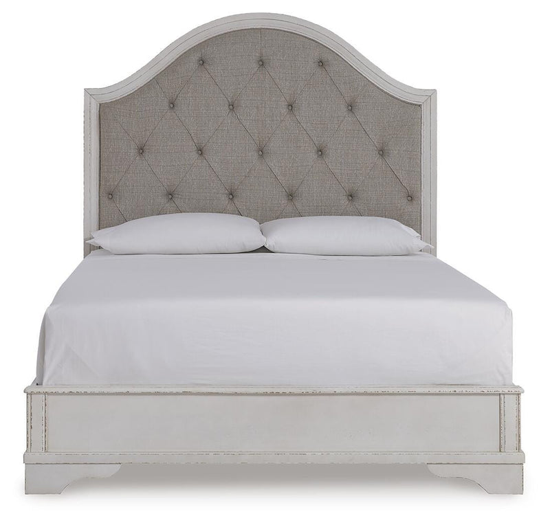 Blendon Rustic Brown Queen Upholstered Panel Bed - B747B2