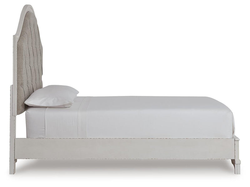 Blendon Rustic Brown Queen Upholstered Panel Bed - B747B2