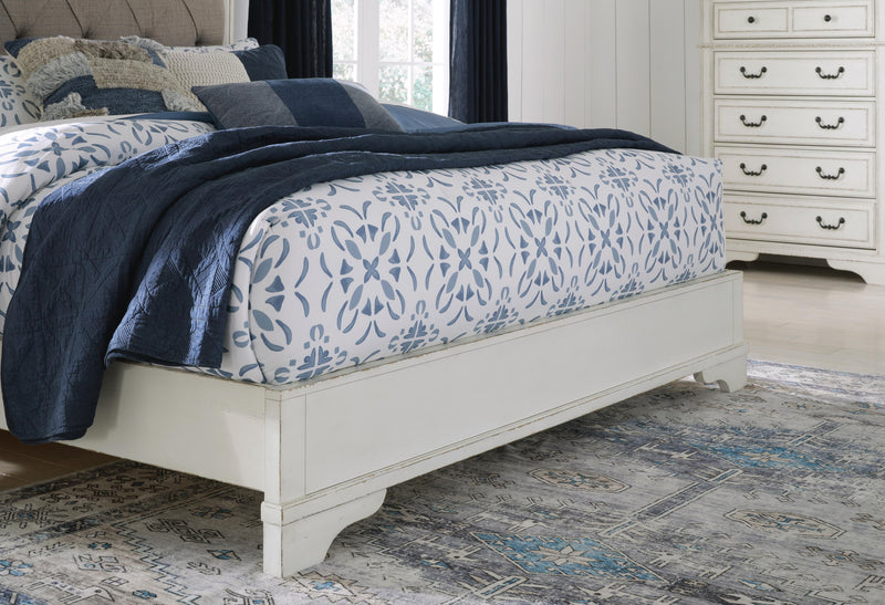 Blendon Rustic Brown Queen Upholstered Panel Bed - B747B2