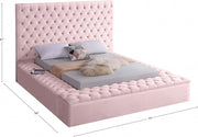 Bliss Velvet Full Bed (3 Boxes) Pink - BlissPink-F