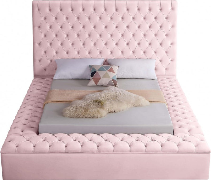 Bliss Velvet Full Bed (3 Boxes) Pink - BlissPink-F