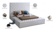 Bliss Velvet King Bed (3 Boxes) White - Gate FurnitureKing Bed