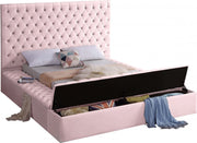 Bliss Velvet Queen Bed (3 Boxes) Pink - Gate FurnitureQueen Bed