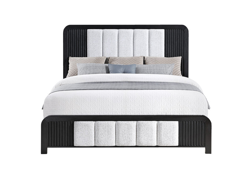 Beckett White/Black King Bed - BECKETT-WHT/BLK-KB